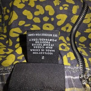 Torrid Corset Top Womens 2 Grey Yellow Plaid Leopard Print Edgy Punk Grungecore